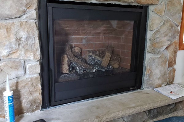 Kring's Hearth & Home Fireplace Modify Example