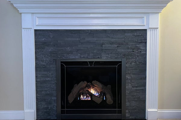 Gas Fireplace in Mantel